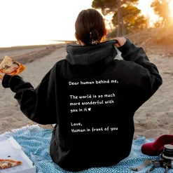Best Sellers | Hoodies*Wear The Peace Dear Human Behind Me Hoodie