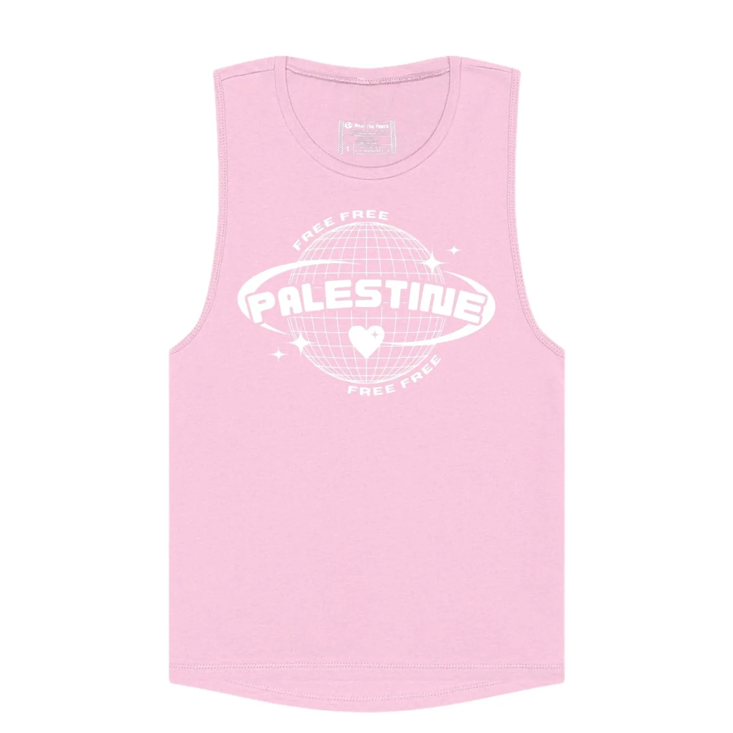 Tees*Wear The Peace Free Palestine Muscle Tank