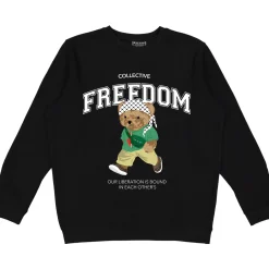 Hoodies & Crews | Crewnecks*Wear The Peace Freedom Bear Crewneck Black
