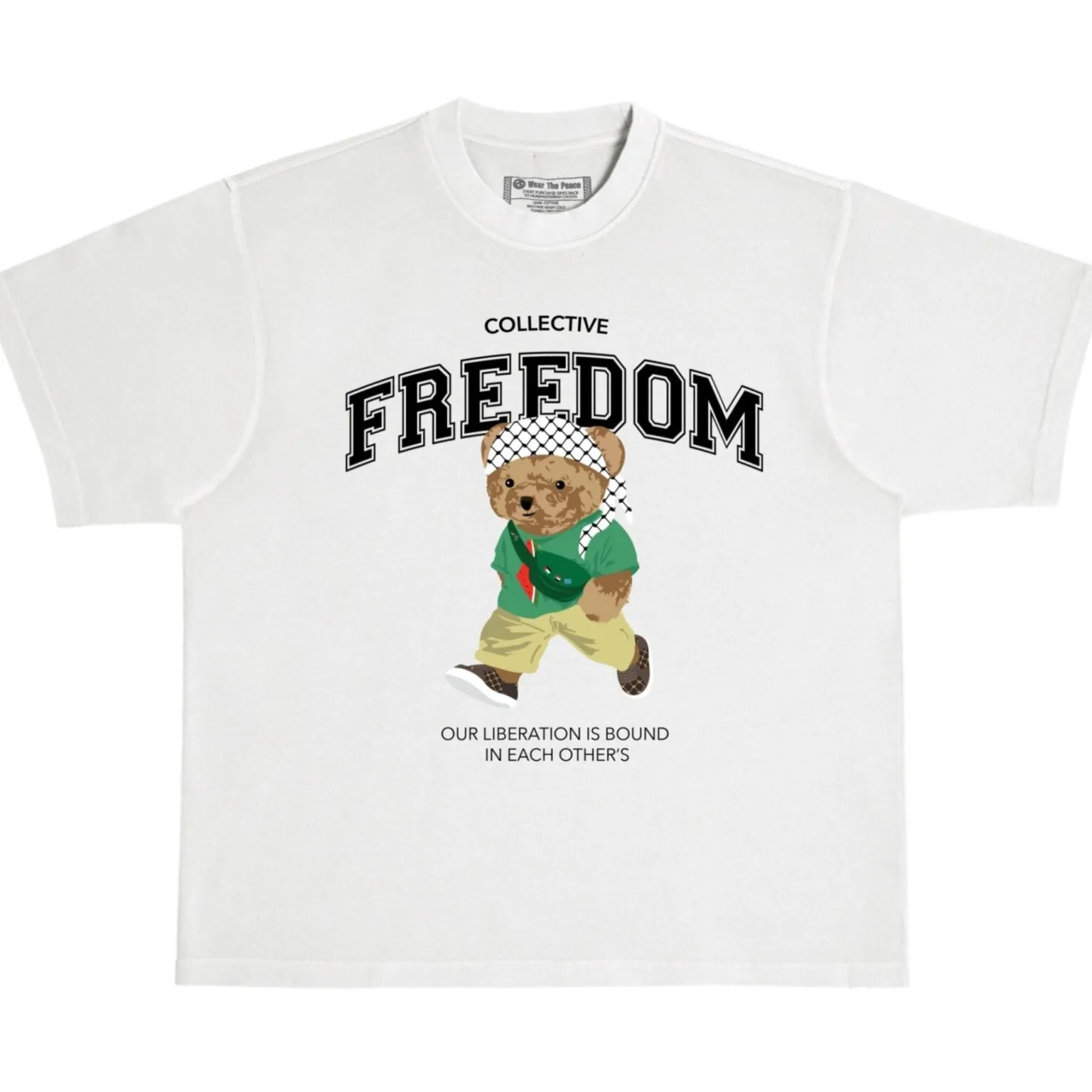 Tees | Best Sellers*Wear The Peace Freedom Bear Heavyweight Tee