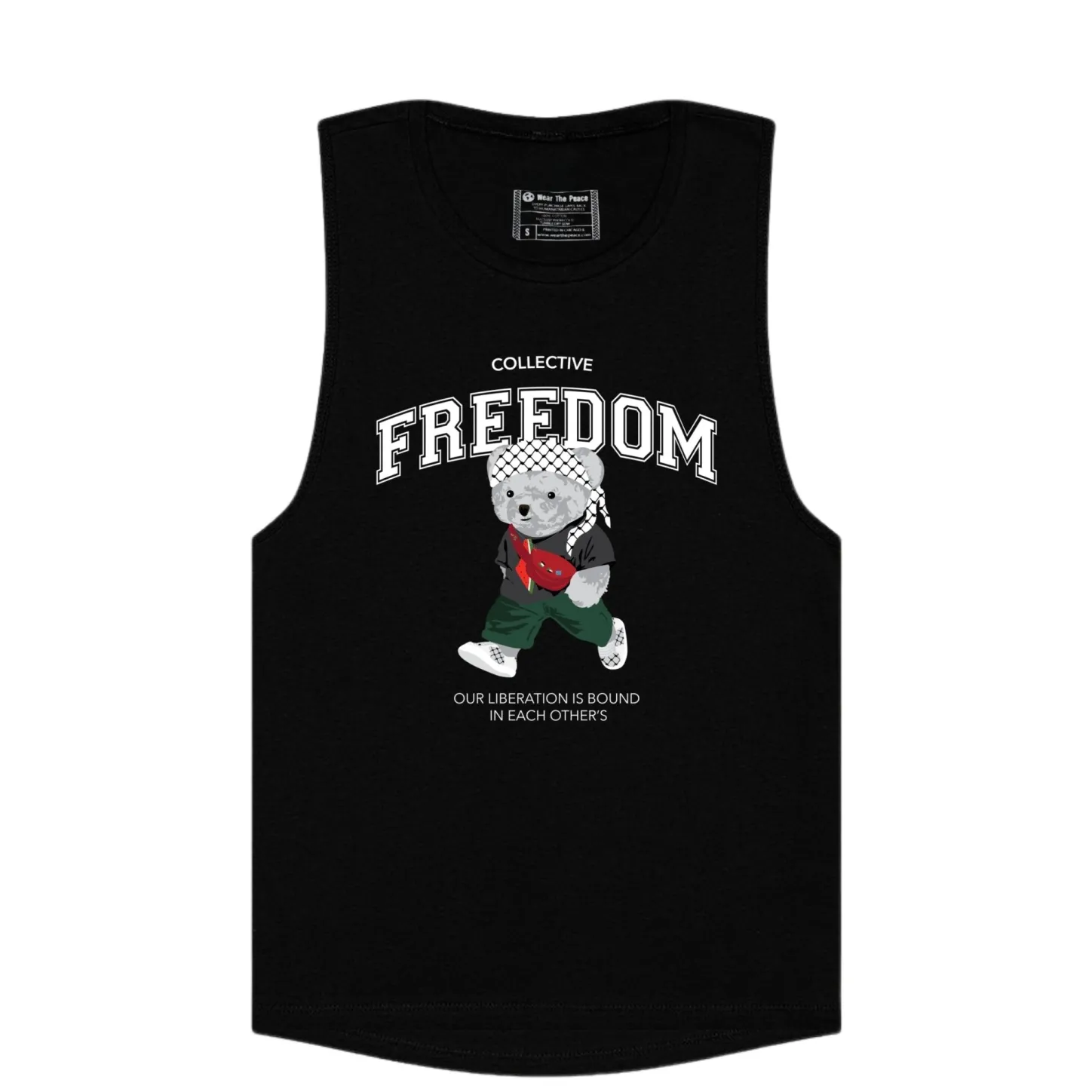 Tees*Wear The Peace Freedom Bear Muscle Tank