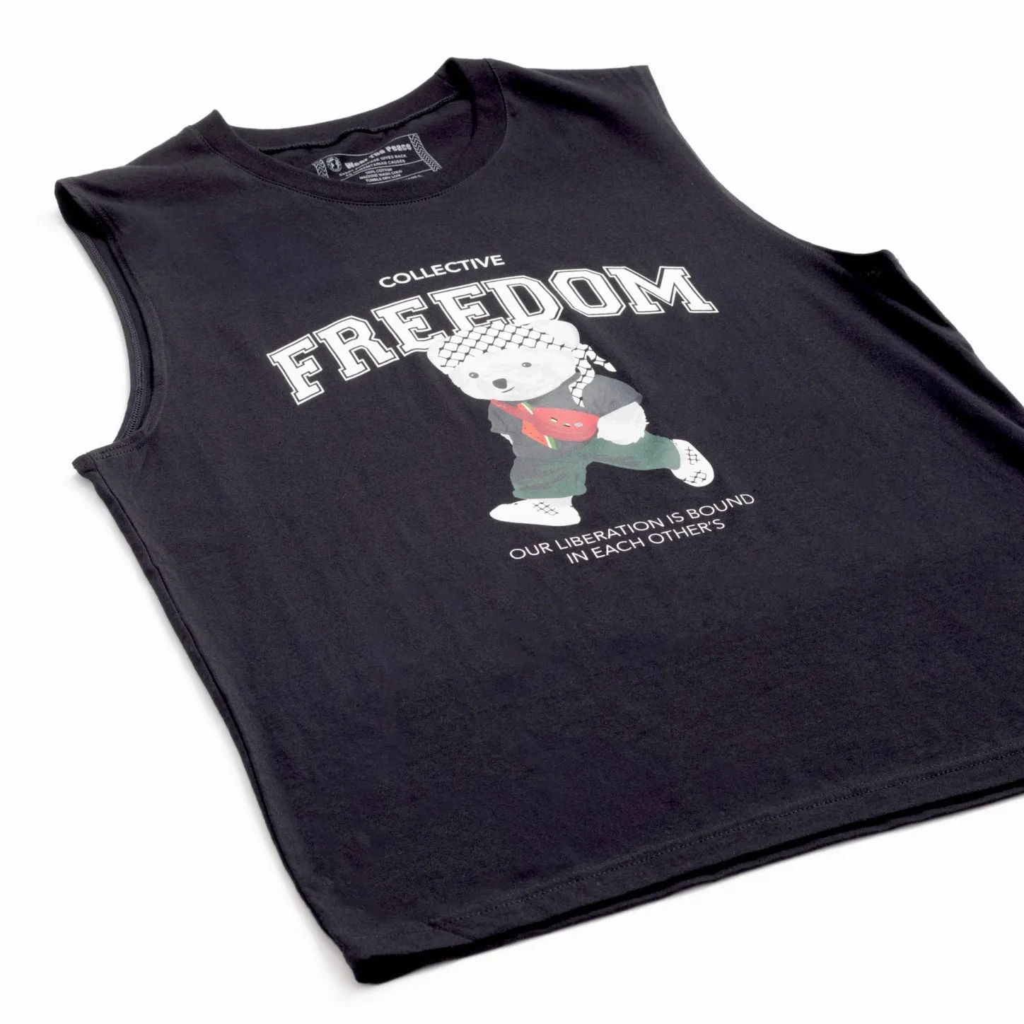 Tees*Wear The Peace Freedom Bear Muscle Tank