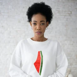Clearance | Crewnecks*Wear The Peace Freedom Melon White Crewneck
