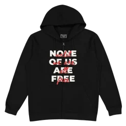 Hoodies*Wear The Peace None Of Us Are Free Zip-Up Hoodie
