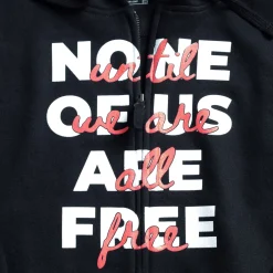 Hoodies*Wear The Peace None Of Us Are Free Zip-Up Hoodie