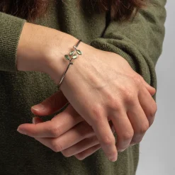 Pins & Accessories | Bracelets*Wear The Peace Olive Branch Sterling Silver Bangle