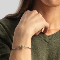 Pins & Accessories | Bracelets*Wear The Peace Olive Branch Sterling Silver Bangle