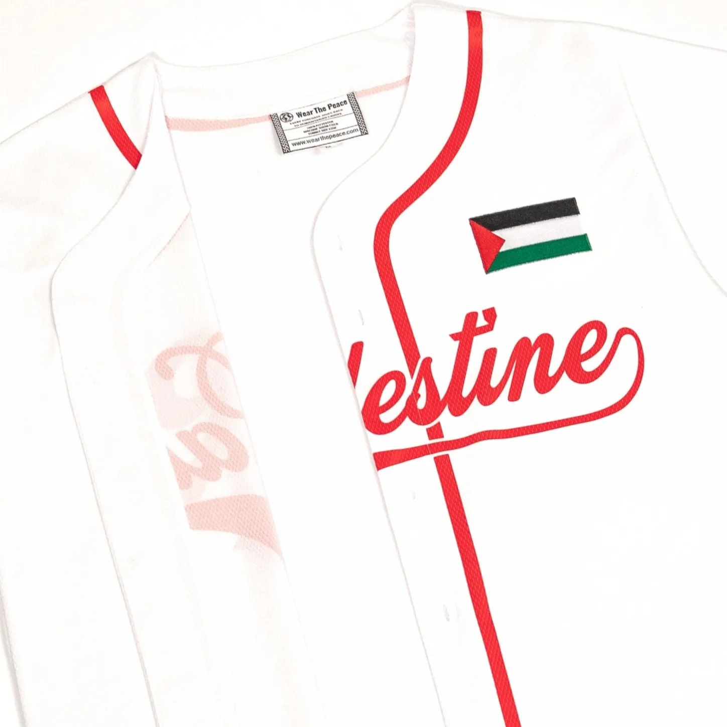 Tees | Best Sellers*Wear The Peace Palestine Baseball Home Jersey