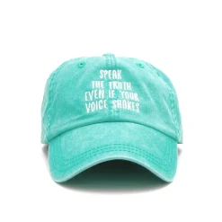Gifts Under $30 | Caps & Beanies*Wear The Peace Speak The Truth Cap SeaFoam
