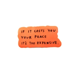 Gifts Under $30 | Stickers*Wear The Peace The Cost of Peace Sticker